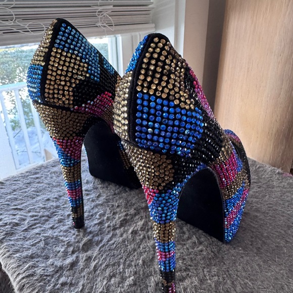 Steve Madden Multicolor Rhinestone Heels - Picture 6 of 10